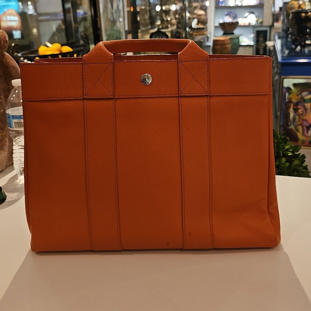 Authentic Hermès Garden Party 36 Tote - Signature Orange H Leather